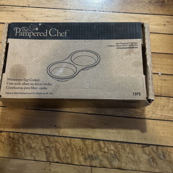 Pampered Chef Stoneware #5132 Microwave Double Egg Cooker, Made in the USA - Picture 12 of 13